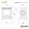 KAWMET P3 R Piec żeliwny KAWMET P3 (7,4 kW) ECO