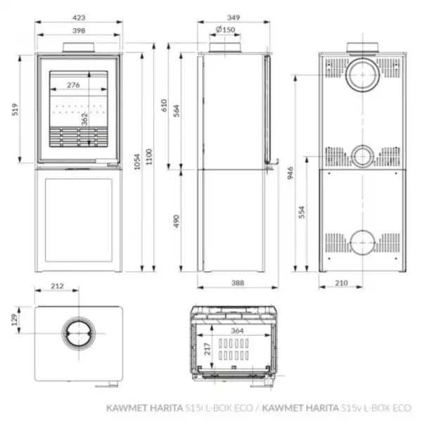 harita s15i lbox rt Piec wolnostojący HARITA S15i ECO