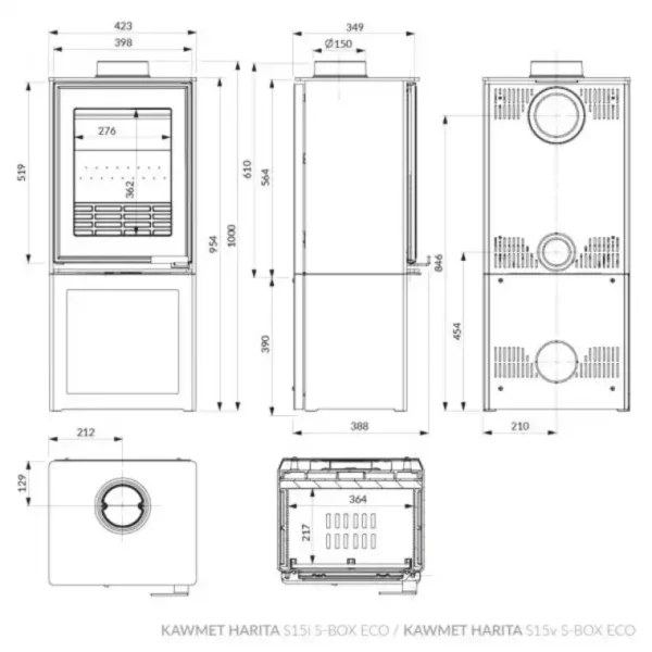 harita s15i sbox Piec wolnostojący HARITA S15i ECO